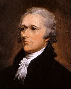 portrait of the first US Secretary of the Treasury and Founding Father