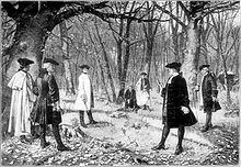depiction of the duel between Aaron Burr and Alexander Hamilton in which Hamilton was killed