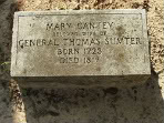 grave of Mary Jameson Sumter, wife of Revolutionary War general