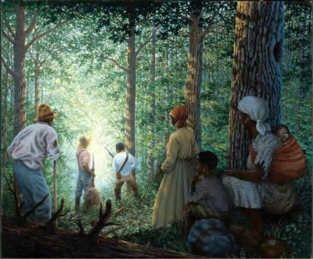 slaves traveling on the Underground Railroad
