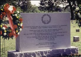 monument to those killed in the Brown's Island Explosion