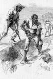 Slaves harvesting on a Georgia rice plantation