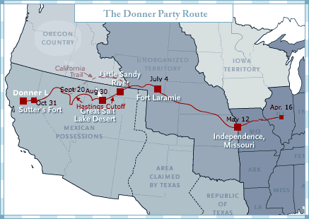 map of the California Trail